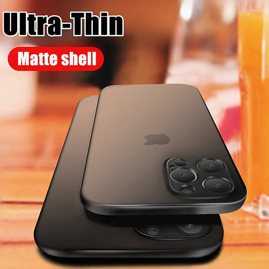 Ultra Thin Matte Case For IPhone 15 14 13 12 11 Pro Max Plus