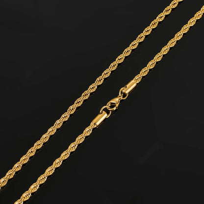 2/3/4/5/6mm Rope Chain Necklace