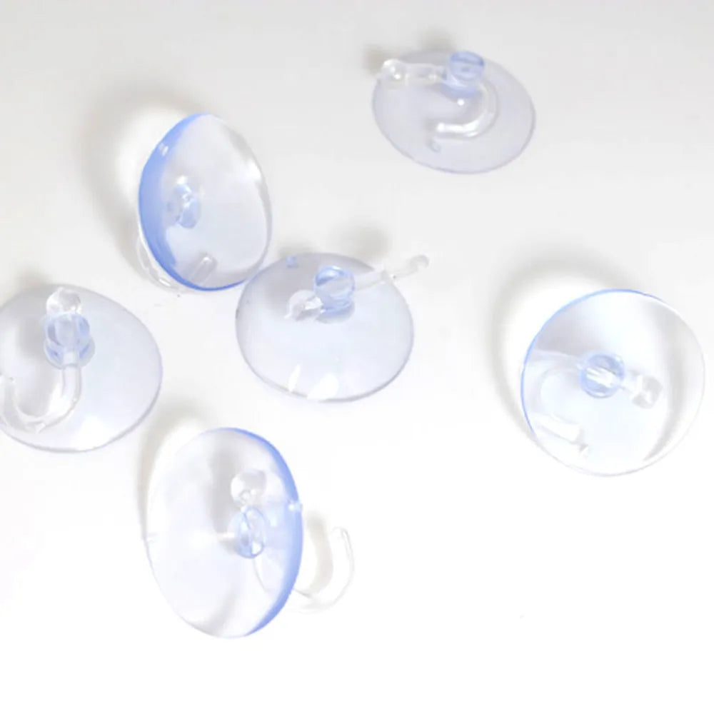 10Pcs Suction Cups Caps Suckers Glass Window Wall Hook Hanger Kitchen Bathroom Cup Hooks Home Accessories Suction Hook