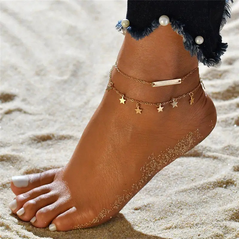 Boho Double Layer Anklets