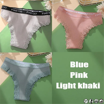 3PCS/Set Cotton Panties Brazilian Style Underwea