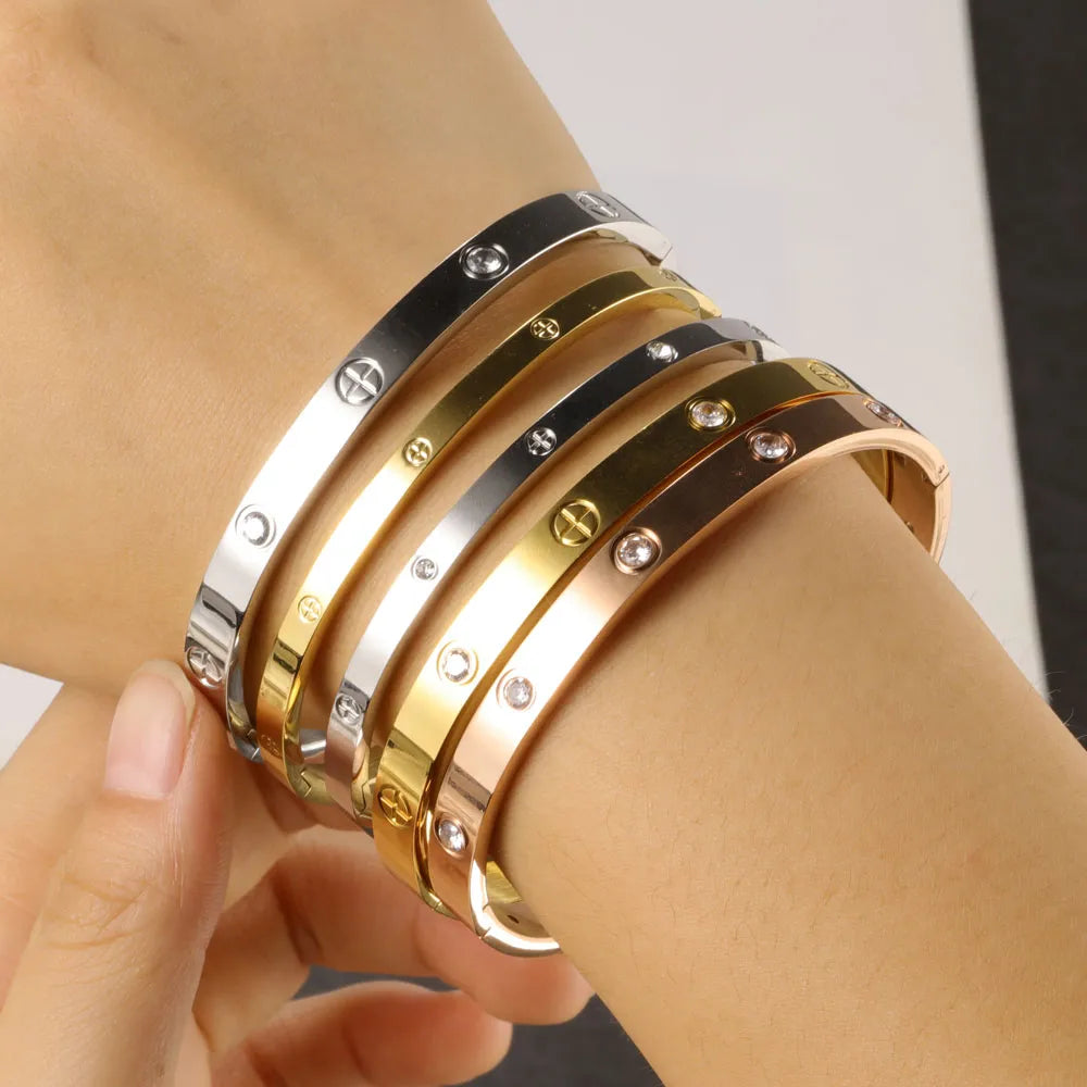 XUANHUA Stainless Steel Cuff Bracelets Bangles