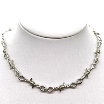 Small Wire Brambles Iron Unisex Choker Necklace