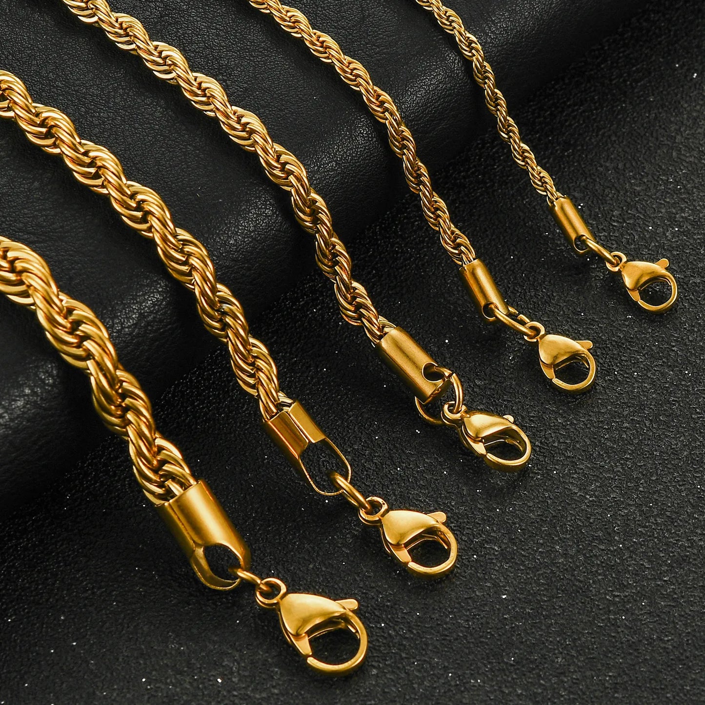 2/3/4/5/6mm Rope Chain Necklace