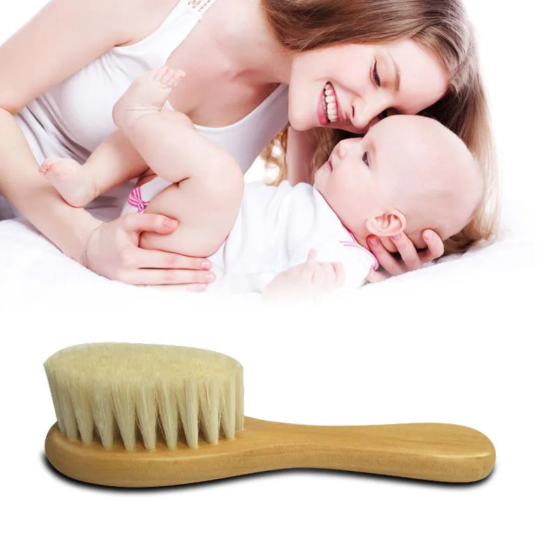 New Baby Care Pure Natural Wool Baby Wooden Brush