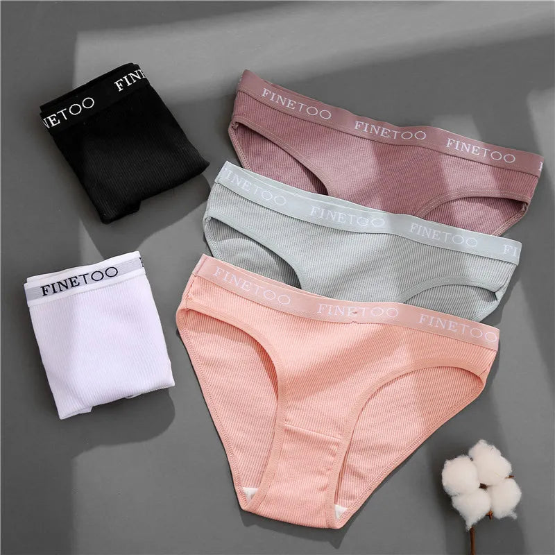 FINETOO 3PCS/Set Underwear Cotton Panty