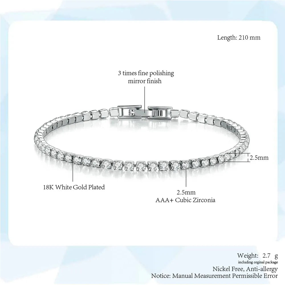 Small Cubic Zircon Crystal Bracelets