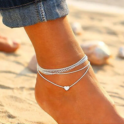 Bohemian Silver Color Anklet