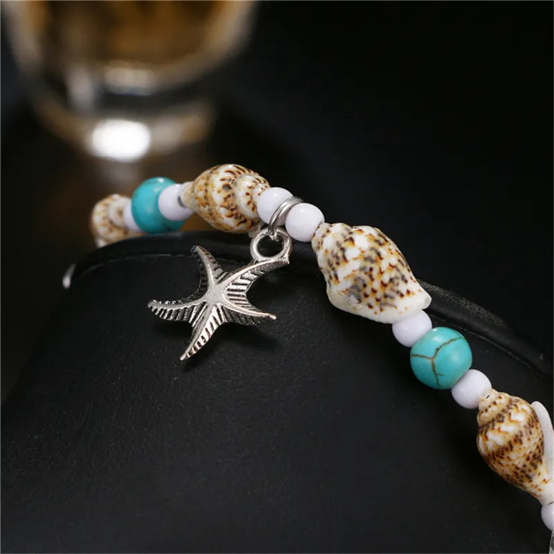 New Shell Beads Starfish Anklets