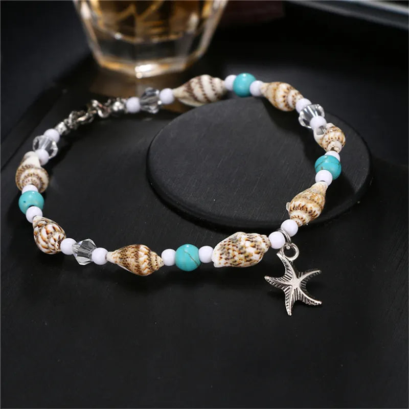 New Shell Beads Starfish Anklets