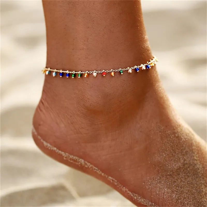 Bohemian Colorful Turkish Eyes Anklets