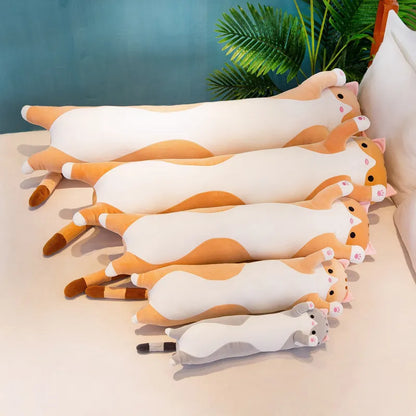 50-130cm Cute Soft Long Cat Pillow