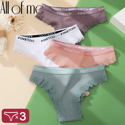 3PCS/Set Cotton Panties Brazilian Style Underwea