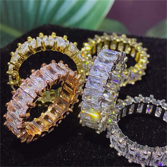 Ekopdee Luxury Band Zircon Rings