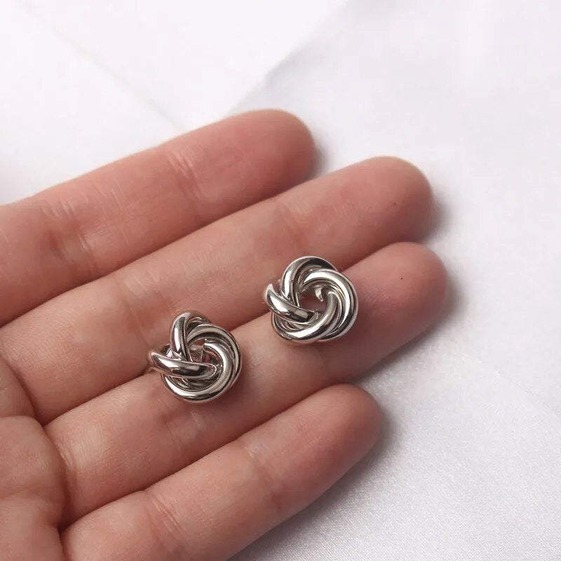 Tiny Metal Stud Earrings