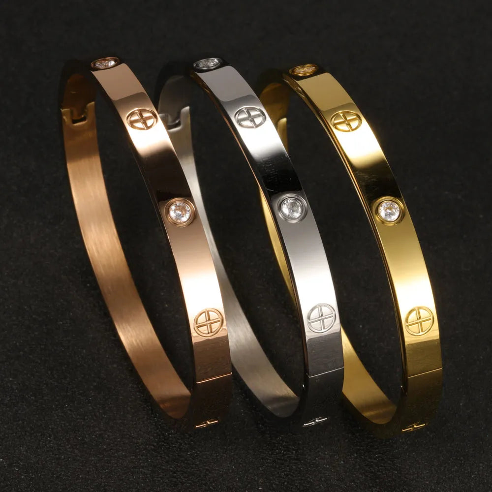 XUANHUA Stainless Steel Cuff Bracelets Bangles