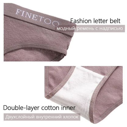 FINETOO 3PCS/Set Underwear Cotton Panty