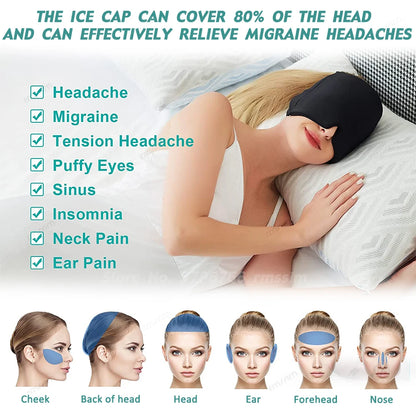 Migraine Relief HatHead Massager Gel Hot Cold Therapy