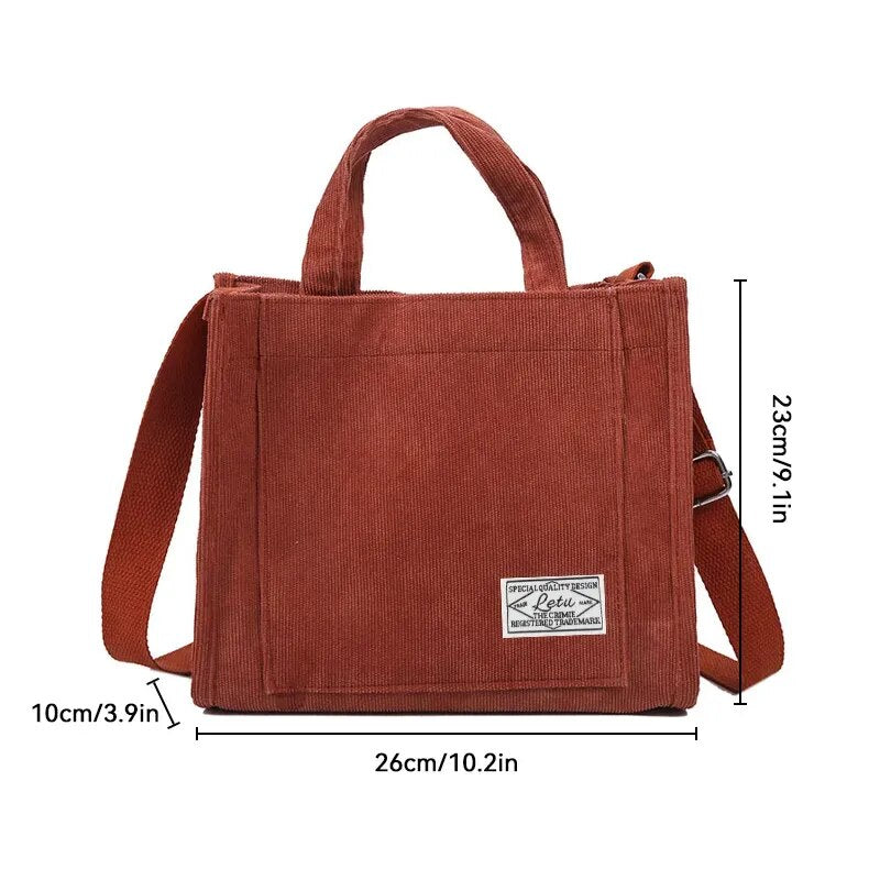 New Style Simple Corduroy Small Square Handbag