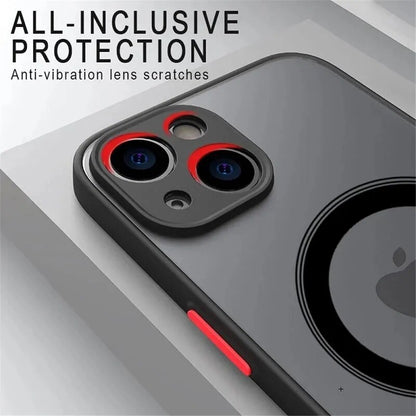 Luxury Magnetic For Magsafe Wireless Charge Case For iPhone 15 14 13 12 11 Pro Max Shockproof Armor Matte Cover