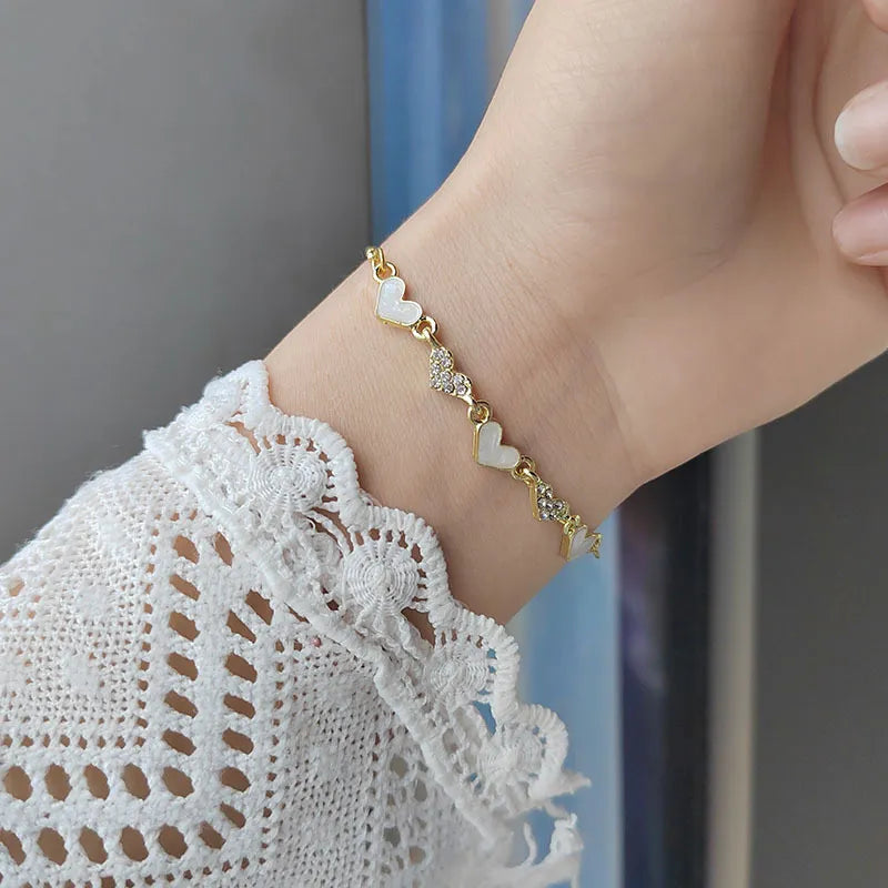 Elegant Inlaid Rhinestone Korean Bracelets