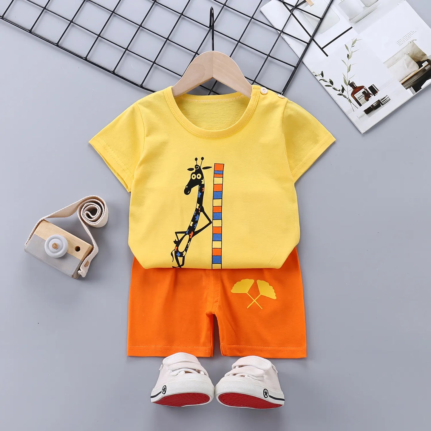 2PCS Shorts Summer Cotton Short sleeve Baby Toddler Suit