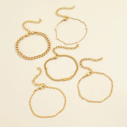 5Pcs Trendy Chain Bracelet