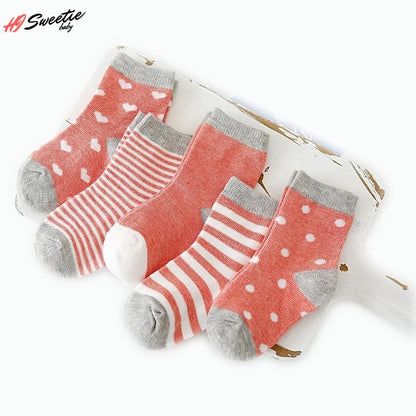 5Pairs Baby Socks Newborn Baby Boy Girls Socks