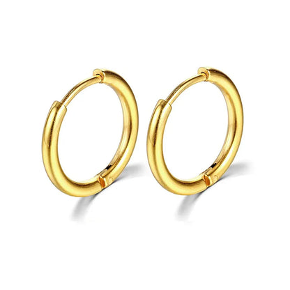 New Simple Stainless Steel Small Hoop Earrings