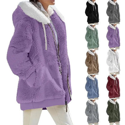 New Casual Hooded Zipper Ladies ClothesCoats
