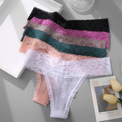 3Pcs/set Lace Thongs Sexy T-Back Underwear