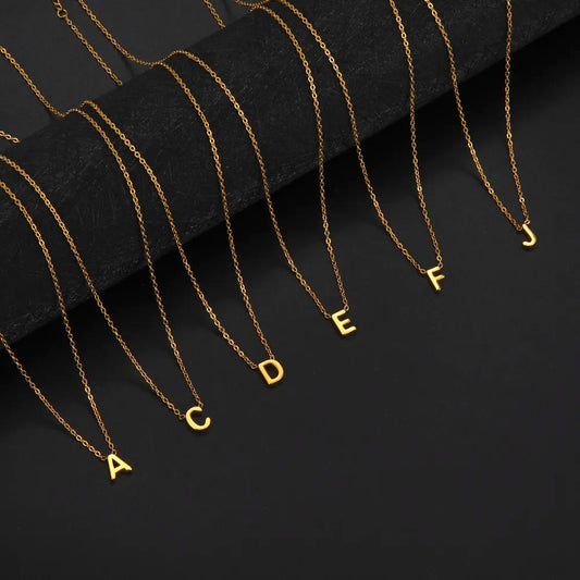 Cazador Minimalist Initial A-Z Letter Necklace