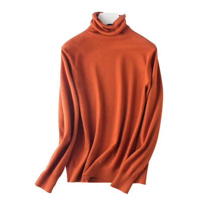 Autumn Winter Sweater Turtleneck Slim Fit Basic Pullovers