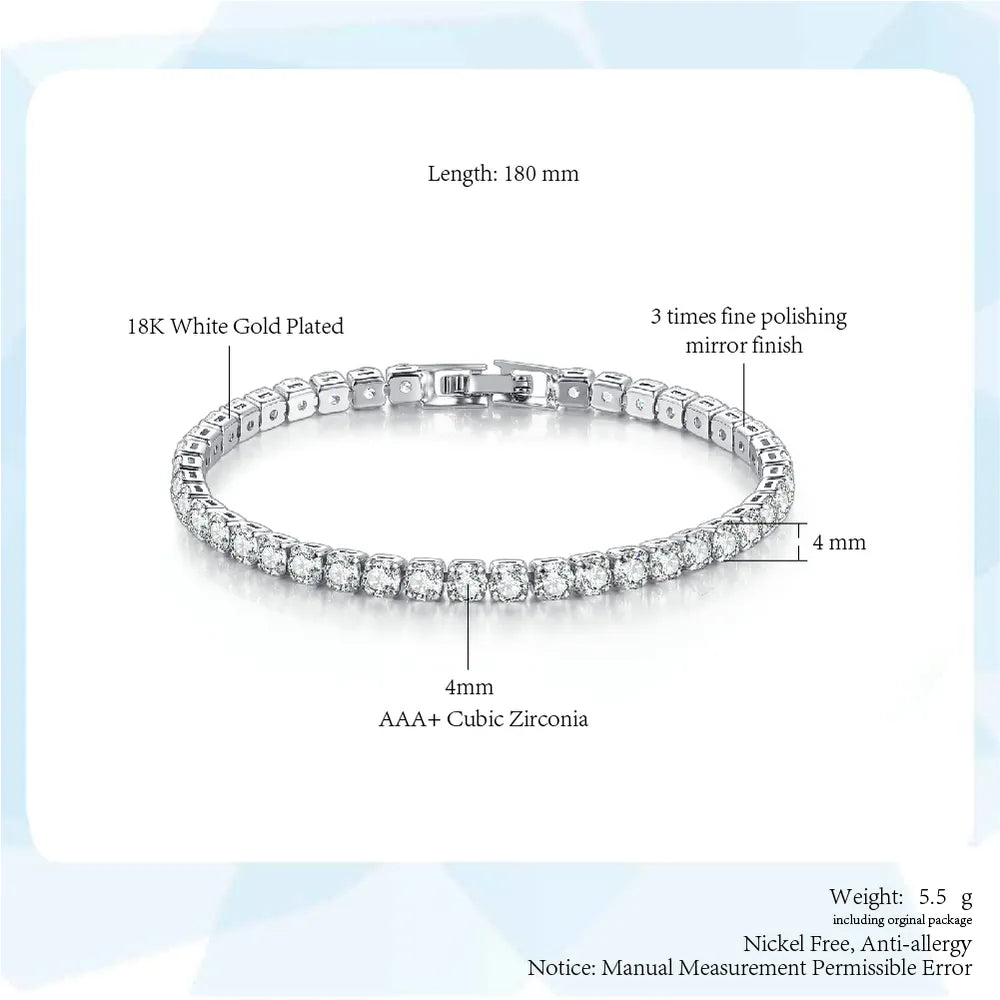 Tennis Bracelet Hip Hop Trendy