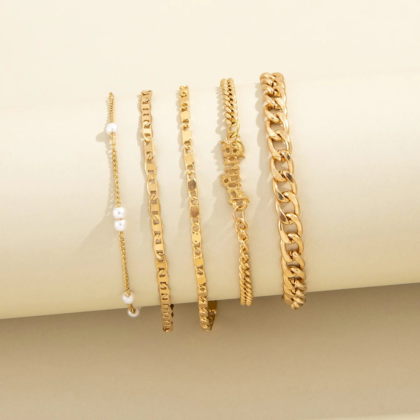 5Pcs Trendy Chain Bracelet