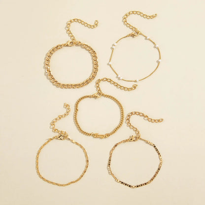 5Pcs Trendy Chain Bracelet