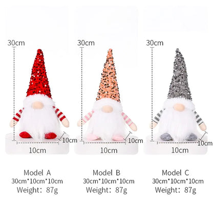 30cm Christmas Doll Elf Gnome with Led Light