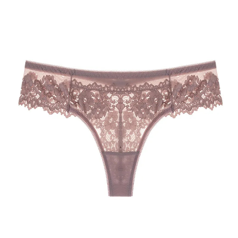 Lace Thong Lace Low Waist Panties Sexy Transparent Underwear