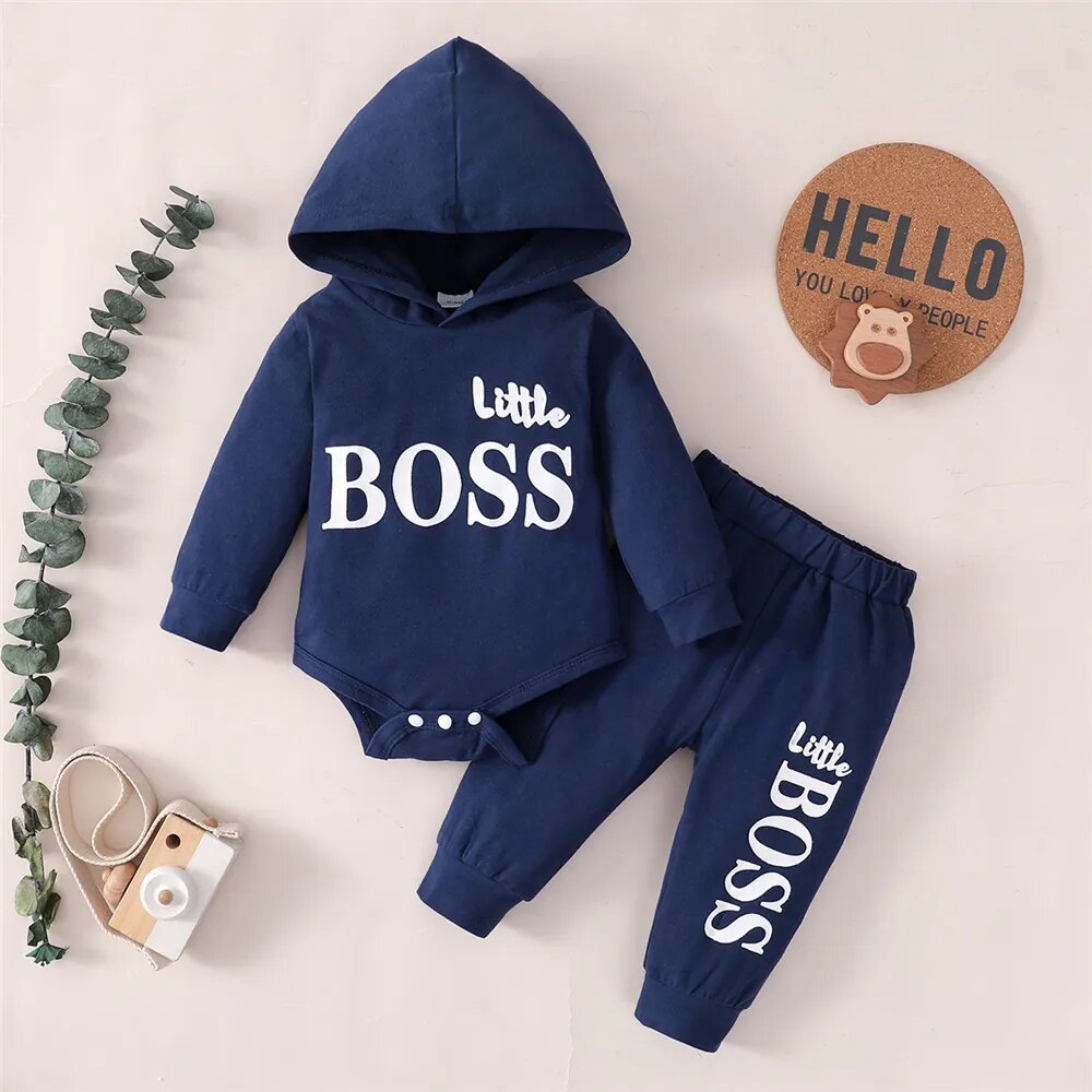 Spring 0-24 Months Newborn Baby Boy 2PCS Clothes Set