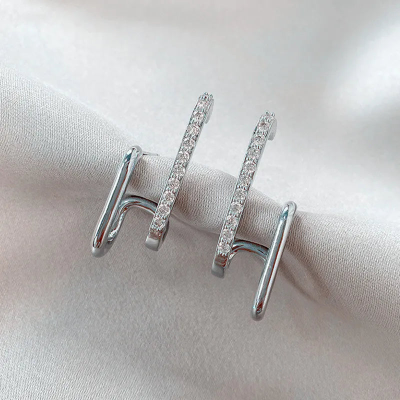 Crystal Luxury Korean Unusual Claw Stud Earrings