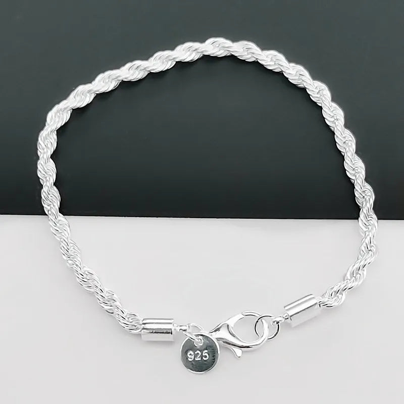 High quality 925 Sterling Silver 4MM Bracelets