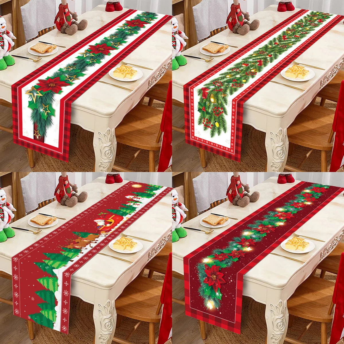 Christmas Table Runner Merry Christmas Decorations