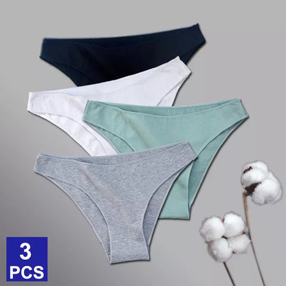 3Pcs/Set Women's Cotton Panties Female Underwear