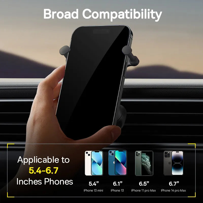 Baseus Car Phone Holder Gravity Auto Restorable in Car Air Vent Silicone Stand For iPhone 14 Xiaomi Samsung Car Mobile Support