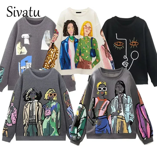 Sivatu TRAF Women Sweatshirts
