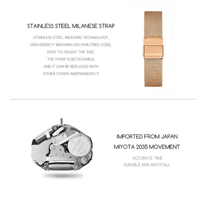 Rectangle Ultrathin Nordic Bauhaus Watches