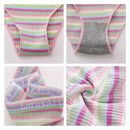 BZEL Panties Colorful Striped Underwear