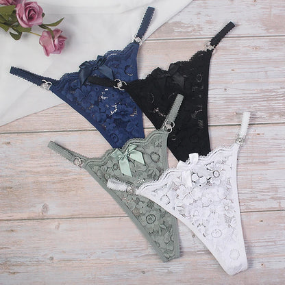 3PCS/Set Sexy Lace Panties Perspective Underwear