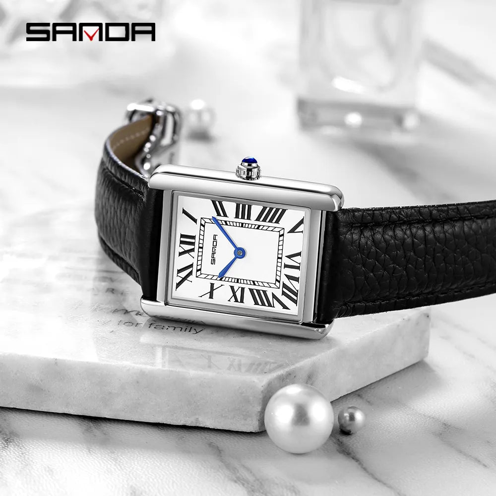 Sanda Brand Rectangular Wrist Watches
