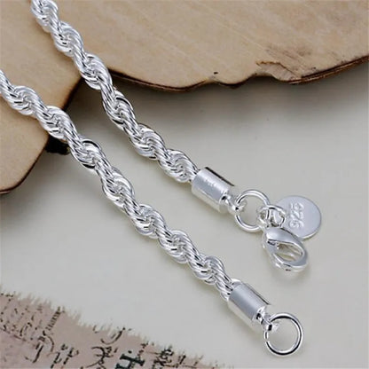 High quality 925 Sterling Silver 4MM Bracelets